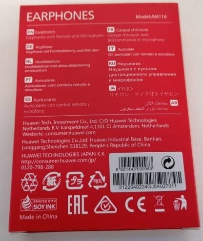 Huawein Uudet Valkoiset In-Ear AM116 3.5 mm:n Stereokuulokkeet - Image 2